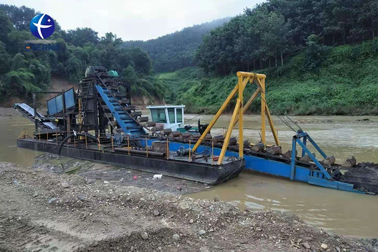 Factory Provide Lake Sea River Used Chain Bucket Dredger for Gold and Diamond Mining