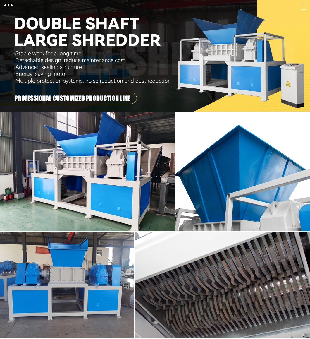 Free Blades Knives!!!Mini Single Shaft Industrial Mechanical Dead Animals Poultry Beef/Pig/Chicken Meat/Bone/Carcass/Body Shredder with Production Line for Feed