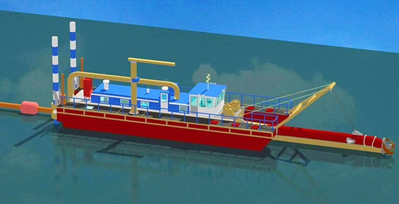 Diesel Engine Hydraulic 4000m3/H Cutter Suction Dredge for for Sand Clay Dredging in River Lake Port Canal