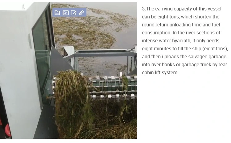 River Cleaning Machine/Water Harvester Boat/Ship to Collect The Floating Fully Automatic Mowing Boat