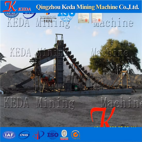 Mining Equipment Diamond Dredge Machine Sand Chain Dredger for Gold Dredging in River