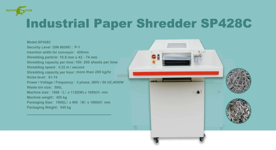 Hot Selling Professional Heavy Duty High Capacity Paper Shredder for Shredding Paper / Pet Bottles/Cardboard/ CD / ID Cards