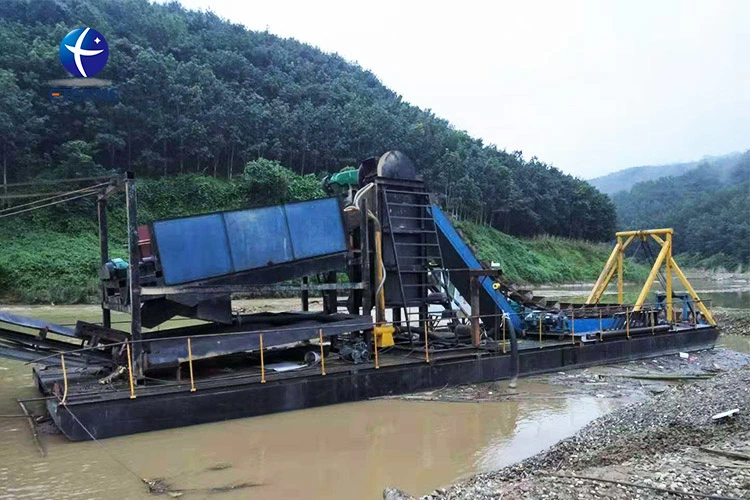 Factory Provide Lake Sea River Used Chain Bucket Dredger for Gold and Diamond Mining