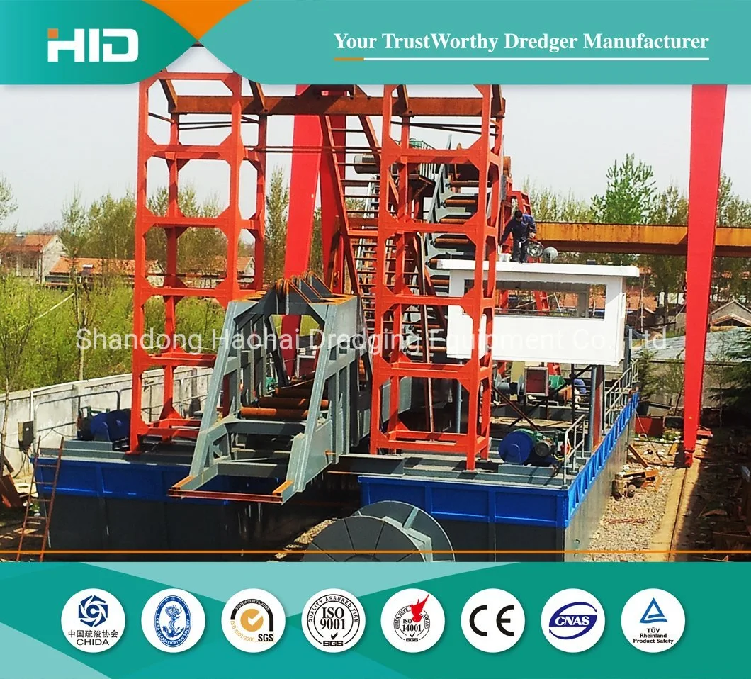Durable Bucket Chain Diamond Dredger with Gold Mining Process Machine for High Percesion
