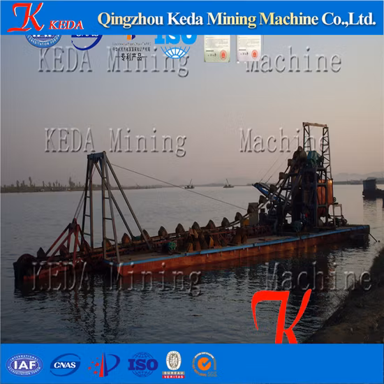 Mining Equipment Diamond Dredge Machine Sand Chain Dredger for Gold Dredging in River