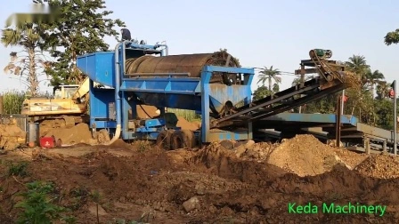 Keda Gold Mineral Separator Trommel Screen Ore Washing Processing Equipment Dilamond Gold Wash Plant