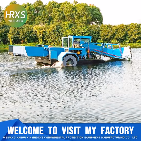 Water Surface Cleaning Ship Water Hyacinth Harvester Floating Waste Collecting Boat