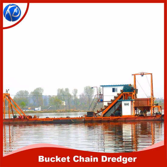 China Manufacture Bucket Wheel Dredgers/Gold Dredge Boat Bucket Chain Gold Dredger