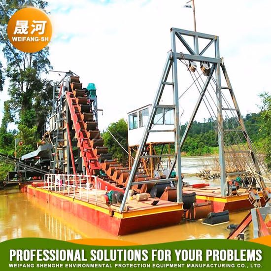 Bucket Chain River Sand Gold /Diamond /Tin Mining Dredger with /Agitation Chute Machine /Jigger Machinery /Centrifuge Equipment