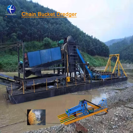 Eterne Mining Machinery Equipment Gold Chain Bucket Dredger for Gold Mining
