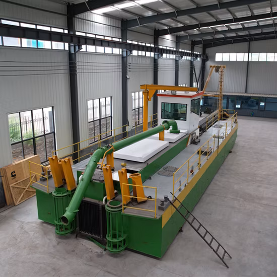 12 Inch Hydraulic System Cummins Diesel Engine River Lake Sand Dredging Pump Machine Gold Mining Dredger in Port Construction Cutter Suction Dredger